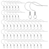 PH PandaHall 50pz Ganci per Orecchini Acciaio Inox Monachelle Orecchini Fai da Te 18mm Chiusure Componenti Leva Indietro per Riparazione Orecchino Accessorio Creazione di Gioielli