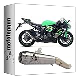 scarico omologato open arrow pro-race in titanio con fondello in titanio compatibile con kawasaki zx-6r zx-6 r 636 2019 2020 mototopgun 71898pr