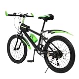 GDSKR Bicicletta per bambini da 20 pollici, mountain bike, mountain bike, bici da 6 marce, bicicletta per bambini, freno a doppio disco con bussola e supporto per bicchiere d'acqua