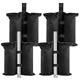 Pesi per Gazebo, 4 Pezzi Sacchi di Sabbia, Nero Zavorre per Gazebo, Sacchi per Sabbia, Pesi per Gazebo da Esterno Adatto per Tende Padiglioni Ombrelloni Scalette per Piscine