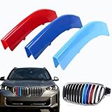JUCHRZEY 3 pezzi griglia for auto rivestimento a tre colori griglia automatica rivestimento tipo fibbia striscia decorativa for rete automatica for BMW Serie 3 E46 1997-2004