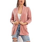 Toocool Blazer Donna Giacca Elegante Casual Basic Monopetto Primavera VI-80021 [Taglia Unica,Rosa Antico]