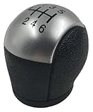 ZTZHVNVGK Gear Stick Pomello Per Ford Per Transit Van MK7 2006-2013 Pomello Cambio Leva Manuale Maniglia Selettore A Sfera 6 Velocità(Silver)