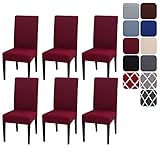 Aisprts Coprisedie con Schienale 6 Pezzi, Fodere Coprisedia per Sala da Pranzo, Coprisedie Elasticizzati Lavabili Universale per Soggiorno, Cucina, Casa Décor, Hotel, Festa, Ristorante, Banchetto