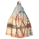 WZYWHJ Mantello con cappuccio per uomo e donna, motivo: ruota panoramica, per cosplay, festa di Halloween