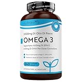 Nutravita Omega 3 2000mg con 660mg EPA e 440mg DHA, 240 Omega 3 Capsule per 4 Mesi di Fornitura, Integratori per Donne e Uomini, Integratore Omega 3 con Olio di Pesce Fish Oil