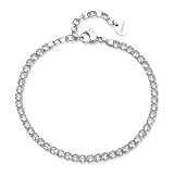 Brosway Bracciale Donna, Bracciale Tennis in Acciaio e Cubic Zirconia | Collezione Desideri - BEI099