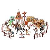 NUOBESTY West Cowboys Figure Native American Figura Modello Indiani Action Soldati Giocattoli Western Cowboy Playset per Bambini Ragazzi Giocattoli Educativi