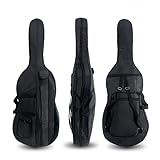 DouscsChart Custodia morbida da viaggio per violoncello con tasche multiple e cinghie regolabili per zaino, cinghie posteriori, borse con manico per violoncello (4/4 e 3/4) (stile sottile)