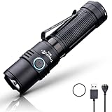 TrustFire MC5 Torcia, torcia LED ricaricabile da 3300 lumen, torcia tattica più luminosa, torcia LED impermeabile IPX8 ad alta potenza, torcia da caccia a 5 modalità
