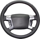 Shining wheat Coprivolante in pelle nera per Ford Mondeo Mk4 2007-2012 S-Max 2008