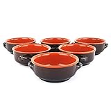 Set 6 TEGAMI Artigianali in Terracotta - 6 Ciotole con Manici - Ø 14cm - by Colì