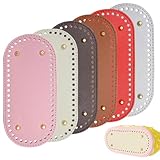 BEELUKY Fondo Borsa Uncinetto 6 Pezzi Basi per Borse Uncinetto Fondi per Borse 22x10cm Borsa Uncinetto con Fori per Borse a Secchiello Borsa a Tracolla Borsa Borse a Sacca