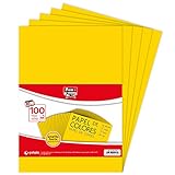 FIXO Paper 65009263. Confezione da 100 Fogli 80 g, Carta, Giallo, A4, unità