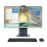 Acer Aspire S27-1755 Computer Fisso All in One, Pc Desktop, Processore Intel Core i7-1260P, Ram 16 GB DDR4, 512 GB SSD, Display 27" IPS QHD LCD, Intel Iris Xe Eligible, Wifi, Webcam, Windows 11 Home