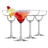 alpina Set di 4 bicchieri da cocktail in vetro a margarita da 250 ml