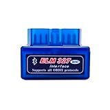 NK Mini ELM327 Auto Diagnostica Bluetooth 2.0 - per Test OBD2, Connessione Diretta allo Smartphone, Facile da Usare, Supporto dei Protocolli OBD 2 (Compatibile con la Benzina dal 1996 in Poi)
