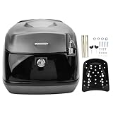 38 litri motociclisti in moto in stile retrò resistente all'acqua ad alta resistenza grande scatola del bagagliaio di grande capacità per scooter elettrico (D'oro)