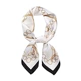 Ecroon Sciarpa in Chiffon seta Foulard Scialle Quadrato Fazzoletti Da Testa Tutte Le Stagioni da Donna Foulards Fazzoletto da collo