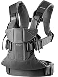 BabyBjörn Marsupio One, Misto Tessuto, Grigio denim/Grigio scuro
