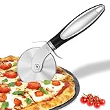 Grsta Rotella Tagliapizza, Professionali Taglia Pizza, Rotella Pizza in Acciaio inossidabile, Facile da tagliare e pulire, Super Affilata Tagliapizza Antiscivolo per Pizza, Torte Pie, Waffle, Pane