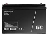 Green Cell Batteria AGM 12V 100Ah ricaricabile sigillata VRLA | Per UPS, allarmi, giocattoli elettrici, impianti solari, scooter, backup e uso ciclico senza manutenzione