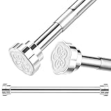 Yulang Asta Telescopica Estensibile, Bastone per Tende Acciaio Inossidabile, 40-55cm, Lunghezza Regolabile, Senza foratura, Asta per Tenda da Doccia, Asta Appendiabiti, per Armadio Balcone Porta