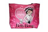Midsouth Products Betty Boop - Borsa grande con scritta "Attitude is Everything", spaziosa ed elegante, Rosa, 17.8'' x 14''