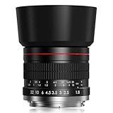 Lightdow EF Obiettivo 85mm F1.8 Manuale, Messa a Fuoco Manuale, Compatibile con Canon EF/EF-S, Corpo in Metallo, Full Frame, Leggero, per Canon EOS 90D 7D 6D 5D Mark II/III/IV, Rebel T7