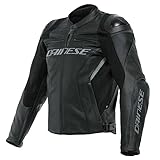 Dainese Racing 4 Giacca in pelle per moto Nero/Nero 56