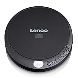 Lenco CD-010 - Lettore CD portatile Walkman - Diskman - CD Walkman - Con cuffie e cavo di ricarica micro USB - Nero