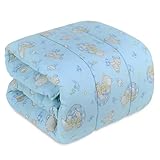 SalGiu Set Completo Trapunta e Paracolpi Neonato Per Culla Lettino Piumone Double Face Invernale (Azzurro)