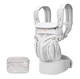 Ergobaby Omni 360 Cool Air Mesh Marsupio Neonati Ergonomico 0 36 Mesi, 4-in-1 Zaino Porta Bebe Traspirante, Pearl Grey