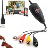 TechSide Video Grabber VHS 2025 | Convertitore analogico digitale | USB 2.0 PC Converter Hi8 DVD Compatibile Windows 11/10 | Nuovo Software Cattura | Converti Videocassette in Formato MPEG MP4