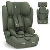 KikkaBoo Seggiolino Auto 9-36 kg Senza ISOFIX i-PASS, Gruppo 1/2/3, Da 15 Mesi a 12 Anni, i-Size 76-150 cm, Poggiatesta Regolabile 13 Posizioni, Verde militare