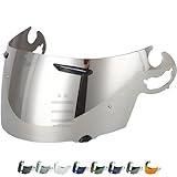 Everalo Visiera Compatibile con Arai Rx7 Corsair - Viper Gt - Quantum F - Astro - Rx7RR4 - Condor - Chaser - Visiera Corsair L-Type Pinlock Ready (Specchio Argento)