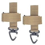 EIHI Porta Guanti Cinturone，2 Pezzi Guanti Tattici Multiuso da Esterno Corda da Arrampicata Fibbia per Guanti da Cintura per Riporre i Cavi dei Guanti(Cachi)