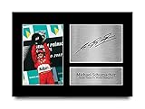 HWC Trading Michael Schumacher A4 Senza Cornice Firmato Regalo Visualizzazione Delle Foto Print Immagine Autografo Stampato Per F1 Appassionati Di Formula Uno