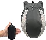Jbsceen Zaino pieghevole multiuso per casco, protezione dalla polvere, borsa leggera per casco da moto, borsa da palestra, borsa da viaggio, capacità 28L, Nero