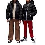 NIKE Jordan Piumino da Ragazzi con Cappuccio Midweight Puffer Nero Taglia XL (158-170 CM) Codice 95F009-023
