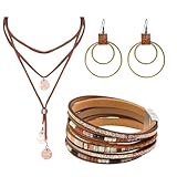XFSRG Parure Gioielli Donna Elegante Set Di Gioielli Con Bracciali Regolabili Moda Chic Per Occasioni Speciali