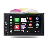 Autoradio Bluetooth 2 DIN da 6,2 Pollici con Lettore CD/Dvd, CarPlay Wireless e Android Auto Autoradio Touch Screen Supporta FM/AM Mirror Link USB/TF/AUX