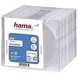 Hama CD Slim Box, 25 PCS./Pack - Optical Disc Cases (25 PCS./Pack, Transparent, Plastic)