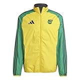 adidas Men's Jamaica 2024 Anthem Jacket, Hazy Yellow/Bold Green/Black