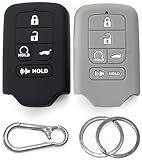2 pezzi Click&Fit Key Fob Covers compatibili con Honda Civic 2015-2020, CR-V 2015-2022, Accord 2015-2019, Pilot 2015-2020, HR-V 2015-19 - Guscio in silicone per chiave auto, protezione in gomma a 5