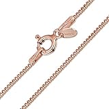 Amberta Collanina in Oro Rosa da Donna in Argento Sterling 925: Catenina Oro Rosa 45 cm