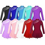 Barielle - Vestito da danza, da ballo, abito da ballo, guard dance, pattinaggio artistico, un pezzo con body, Nero , 146/152 cm