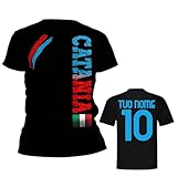 Vestipassioni t-Shirt Catania Maglietta Ultras Tifosi Anche per Bambini(8 Anni, Nero)