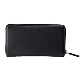 Portafoglio modello Prada in Pelle per Donna | Vera Pelle Made in Italy | Colore Nero