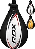 RDX Palla Veloce Boxe, Vacchetta Pelle Speedball, Pera da Boxe con Gancio Soffitto per Muay Thai MMA Pugilato Sacco Punzonatura Allenamento di velocità Combattimento Sport Fitness Boxing Speed Bag
